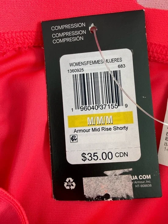 UNDER ARMOUR | Compression Mid Rise Shorty - Size Medium - Picture 9 of 9